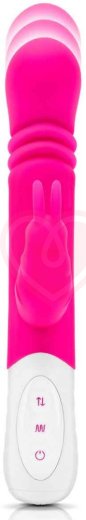 Вибратор-кролик с пульсирующей головкой Slim Shaft Thrusting G-Spot Rabbit розовый фото 3