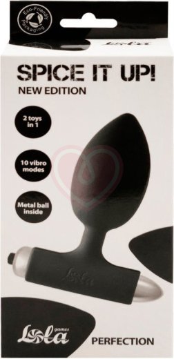 Анальная вибропробка со смещенным центром тяжести Spice it up New Edition Perfection чёрная фото 3