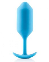 Утяжелённая анальная пробка для ношения b-Vibe Snug Plug 3 средняя голубая