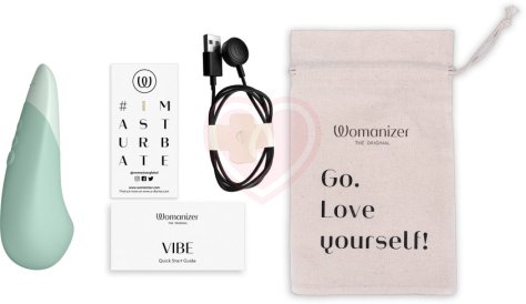 Стимулятор клитора Womanizer Vibe мятный фото 4