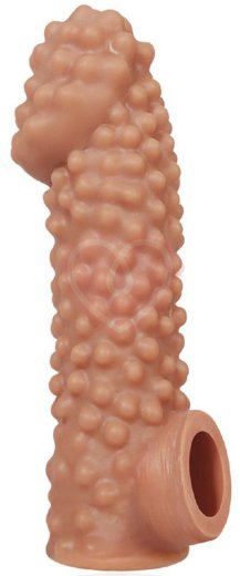 Насадка с бугорками и отверстием для мошонки Kokos Cock Sleeve CS004-L фото 1