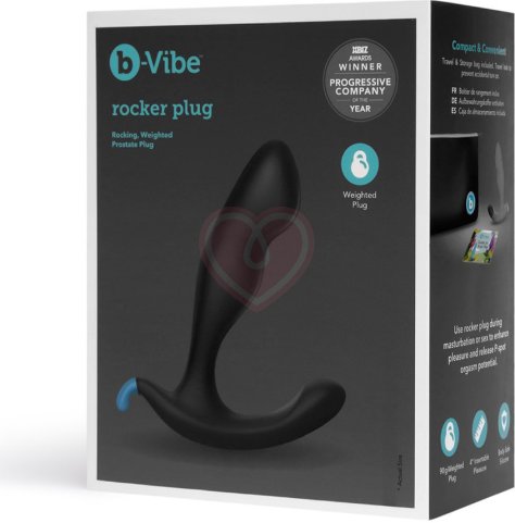 Утяжелённый стимулятор простаты b-Vibe Pocker Plug черный фото 8