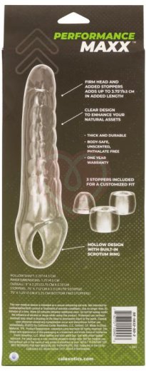 Удлиняющая насадка на член Performance Maxx Clear Extension Kit с 3 вставками прозрачная фото 5