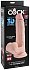 Фаллоимитатор с увеличенной мошонкой King Cock Plus 9 Triple Density 26 см фото 4