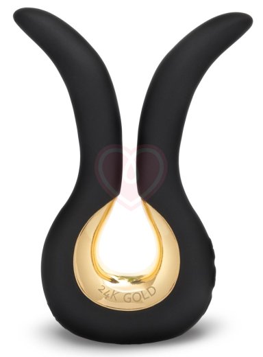 Вибратор с золотым покрытием Gvibe Mini Gold чёрный фото 1