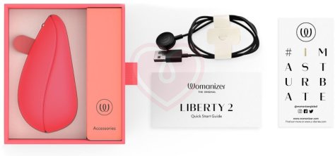 Вакуумный клиторальный стимулятор Womanizer Liberty 2 розовый фото 6