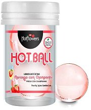 Масляный лубрикант в шариках Hot Ball Aromatic Клубника и шампанское