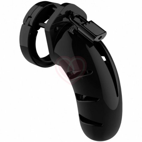 Мужской пояс верности Shots Man Cage Model 03 чёрный 11,5 см фото 1