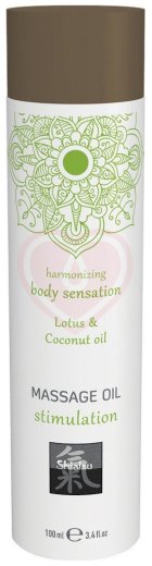 Массажное масло Shiatsu Massage Oil Stimulation Лотос и кокос 100 мл фото 1