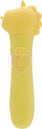 Вибропуля Unihorn Usb Bean Blossom со стимуляцией язычком жёлтая фото 1