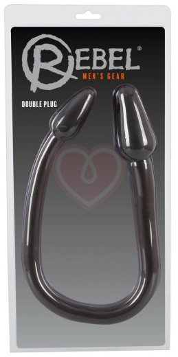 Двойной анальный стимулятор Rebel Double Plug чёрный фото 5