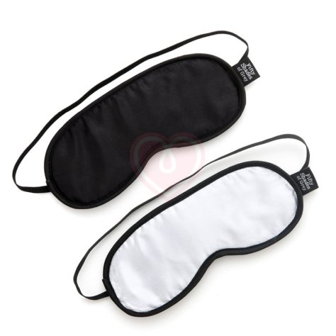 Набор из двух масок на глаза '50 оттенков серого' No Peeking Soft Twin Blindfold Set фото 1
