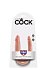 Двухсторонний фаллоимитатор King Cock U-Shaped Double малый телесный фото 4