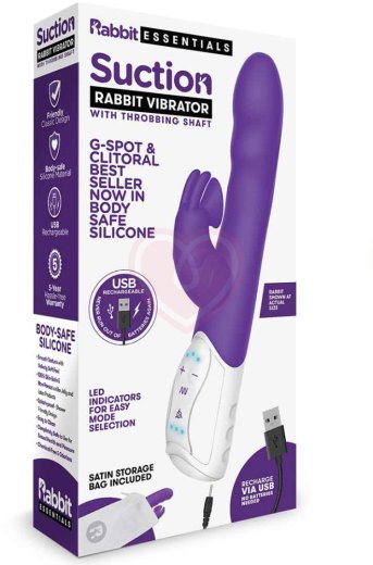 Вибратор-кролик с эффектом всасывания Clitoral Suction Rabbit фиолетовый фото 10