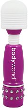 Мини-массажер с кристаллами BodyWand Neon Edition фиолетовый