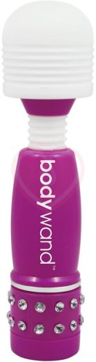 Мини-массажер с кристаллами BodyWand Neon Edition фиолетовый фото 1