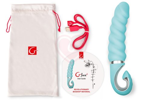 Рельефный витой вибратор Gvibe Gjack 2 бирюзовый фото 2