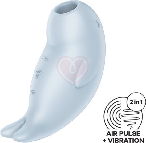Вакуумно-волновой вибростимулятор Satisfyer Seal You Soon голубой фото 3