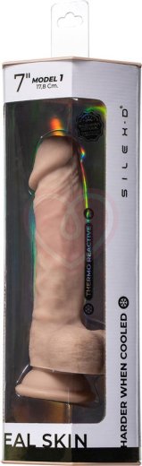 Реалистичный фаллоимитатор на присоске Silexd Model 1 Real Skin телесный 18 см фото 4
