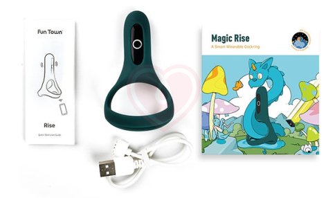 Двойное виброкольцо Magic Motion Rise тёмно-зелёное фото 6