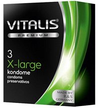 Презервативы увеличенного размера Vitalis Premium X-Large 3 шт