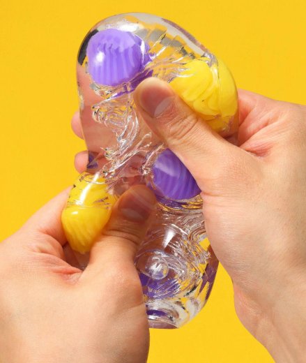 Мастурбатор Tenga Bobble Magic Marbles жёлто-фиолетовый фото 2