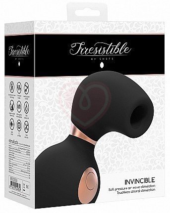 Клиторальный стимулятор с вибрацией Irresistible Invincible чёрный фото 5
