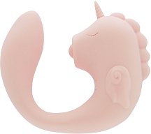 Двусторонний вибратор Unihorn C Horse Coral Throb с режимом пульсации светло-розовый