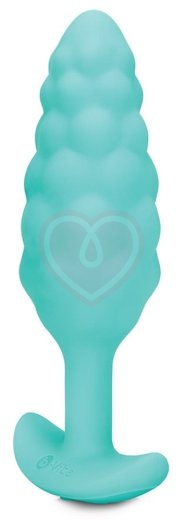 Рельефная вибропробка b-Vibe Bump Texture Plug бирюзовая фото 2