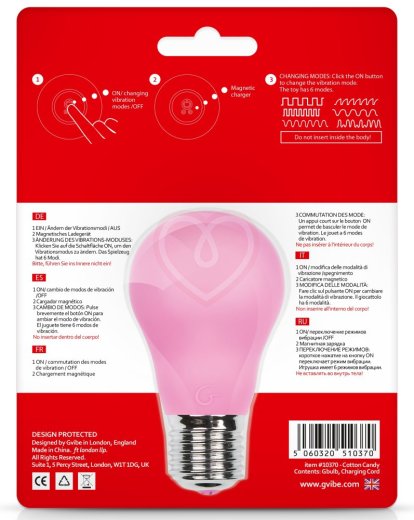 Силиконовая лампочка с вибрацией Gvibe Gbulb розовая фото 5