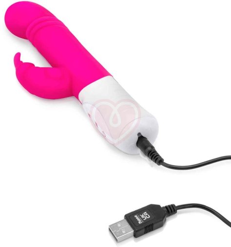 Вибратор-кролик с пульсирующей головкой Slim Shaft Thrusting G-Spot Rabbit розовый фото 9