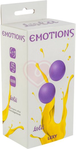 Вагинальные шарики без сцепки Emotions Lexy Large 3 см фиолетовые фото 2