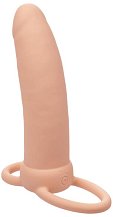 Насадка для двойного проникновения с вибрацией Thick Dual Penetrator телесная