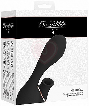 Вибратор с бесконтактной стимуляцией клитора Irresistible Mythical чёрный фото 5
