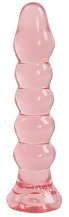Анальная ёлочка Crystal Jellies Anal Plug Bumps розовая