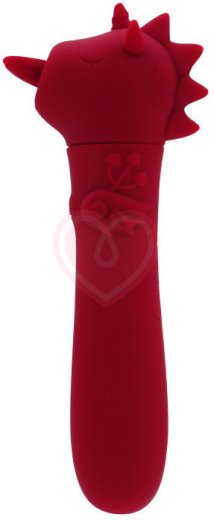 Вибропуля Unihorn Usb Blaze Diablo со стимуляцией язычком красная фото 1