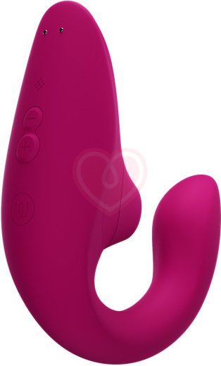 Вибратор для зоны G c бесконтактной стимуляцией клитора Womanizer Blend малиновый фото 9