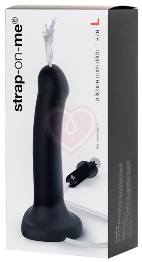 Фаллоимитатор с эффектом семяизвержения Strap-on-me L 19,5 см чёрный фото 4