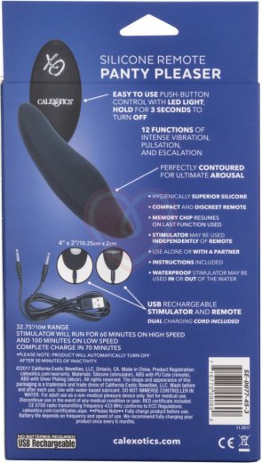 Вибратор для клитора с пультом Panty Pleaser черный фото 2