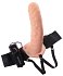 Реалистичный фаллопротез с вибрацией Pipedream Vibrating Hollow Strap-on 20 см телесный фото 1