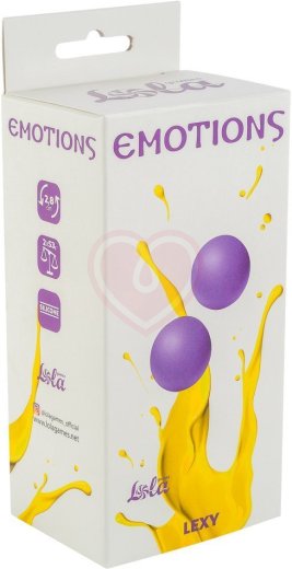 Вагинальные шарики без сцепки Emotions Lexy Medium 2,8 см фиолетовые фото 2
