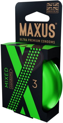 Набор презервативов Maxus Mixed 3 штуки с кейсом фото 1