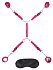 Набор для фиксации на кровати Lux Fetish Bed Spreader розовый фото 1