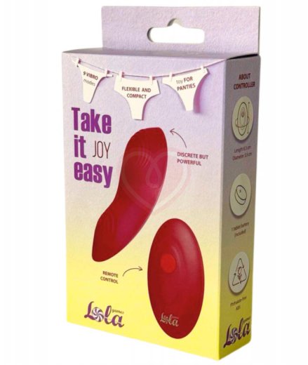 Вибратор в трусики с пультом Take it Easy Joy бордовый фото 3