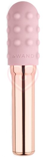 Большая вибропуля с двумя насадками Le Wand Grand Bullet розовое золото фото 1