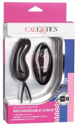 Мини-вибратор с пультом управления Silicone Remote Curve чёрное фото 7