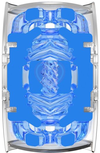 Сквозной мастурбатор Fleshlight Quickshot Turbo Blue Ice голубой фото 6