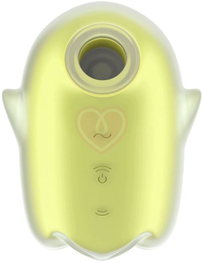 Вакуумый вибростимулятор клитора Satisfyer Glowing Ghost светящийся в темноте жёлтый фото 1