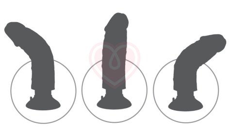 Гнущийся вибратор реалистик на присоске с мошонкой King Cock Vibrating 14 см телесный фото 2