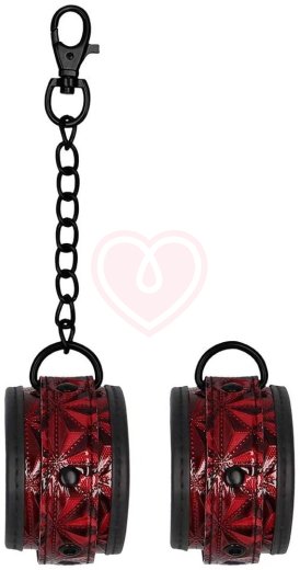 Наручники с чёрно-красным узором Ouch! Luxury Hand Cuffs фото 3